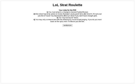 strat roulette generator.